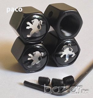 Защита от кражба! Метални капачки за вентили Пежо!, снимка 1