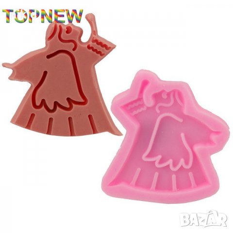Коледен ангел силиконов молд форма декор торта сладки фондан и др. украса