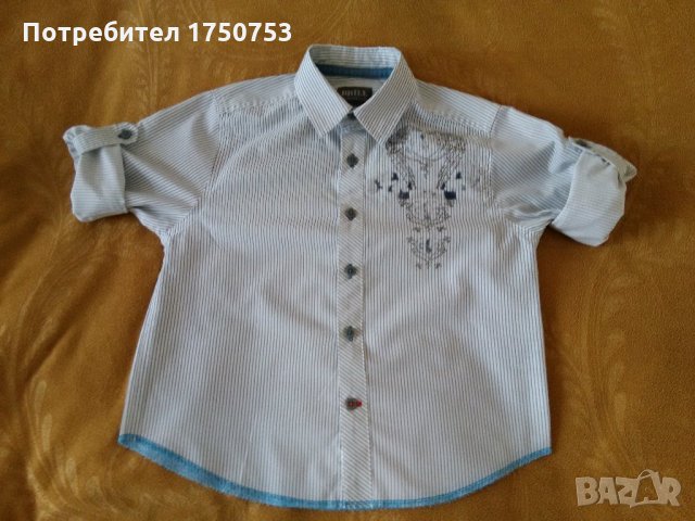Детска спортно елегантна риза с дълъг и къс ръкав за момче, снимка 3 - Детски ризи - 24526271