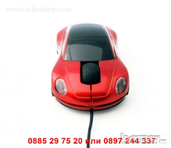 Мишка кола Порше - Червена, снимка 4 - Клавиатури и мишки - 12971826