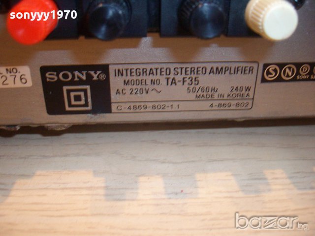 SONY//sony ta-f35-240watts stereo amplifier-внос швеицария, снимка 7 - Ресийвъри, усилватели, смесителни пултове - 12107976