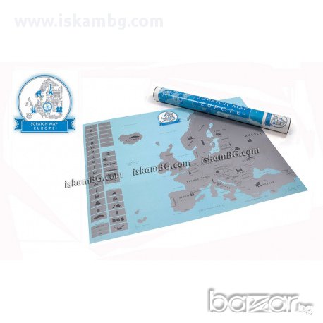 Скреч карта на Европа - код 1203