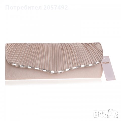 Официална дамска чанта в екрю, снимка 2 - Чанти - 24629102