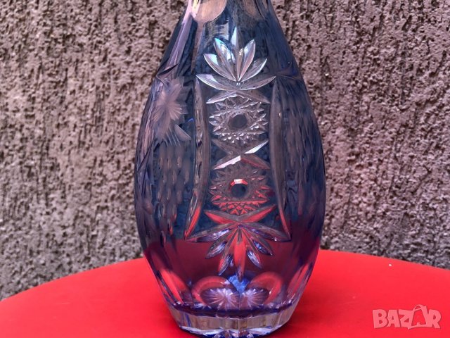 Масивна кристална бутилка-гарафа за алкохол, снимка 3 - Сервизи - 18631217