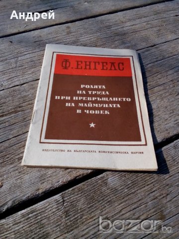 Книга Ролята на труда при превръщането на маймуната в човек