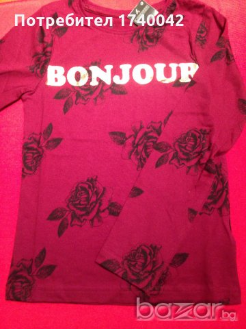нова памучна блуза с дълъг ръкав за момиче 7-8год. и 9-10год., снимка 5 - Детски Блузи и туники - 20870424