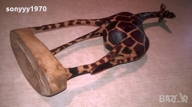 жираф-46х13х8см-дървен-внос швеицария, снимка 5 - Колекции - 26170918