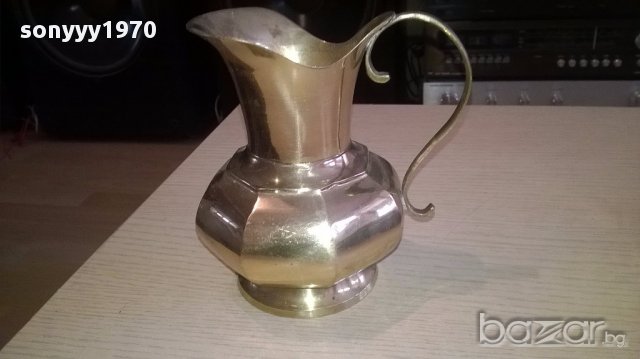 Красива кана в цвят злато-14х14х11см-внос швеицария, снимка 12 - Антикварни и старинни предмети - 17140132