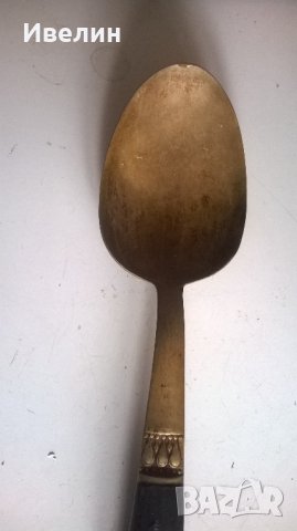 стара месингова лъжица, снимка 3 - Антикварни и старинни предмети - 22001277