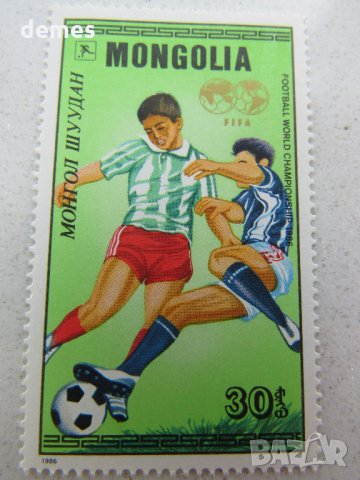 Блок марки Световно първенство по футбол, 1986, Монголия, снимка 6 - Филателия - 24397806