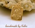  Златен медальон Богородица с Младенеца (малък) 1.39 грама, снимка 1