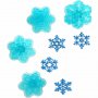 4 бр. печати печат сладки форми снежинки за украса фондан торта резци 3д с релеф