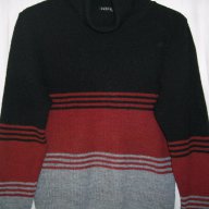 Трицветен хипереластичен пуловер "Zebra"fashion / голям размер , снимка 1 - Блузи с дълъг ръкав и пуловери - 16668537