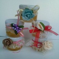  Сватбени подаръчета - декорирано бурканче мед, снимка 5 - Сватбени аксесоари - 10235792