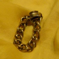 Стар оригинален сребърен пръстен за ръкавица, снимка 4 - Пръстени - 23553548