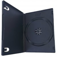 Нова кутия за DVD (DVD Box) единична 14mm, черна, снимка 1 - Други - 22376237