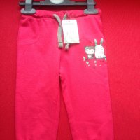 нов памучен панталон за момиче 6-9мес, снимка 1 - Панталони и долнища за бебе - 25841712