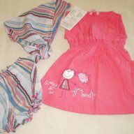 Бебешки комплект от 3 части за момиченце -рокля, гащички,забрдадка, снимка 1 - Комплекти за бебе - 10660252