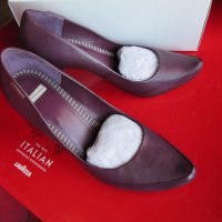 Нови обувки със шарен ток Firetrap в лилаво, кожа н.39, снимка 4 - Дамски обувки на ток - 25364261
