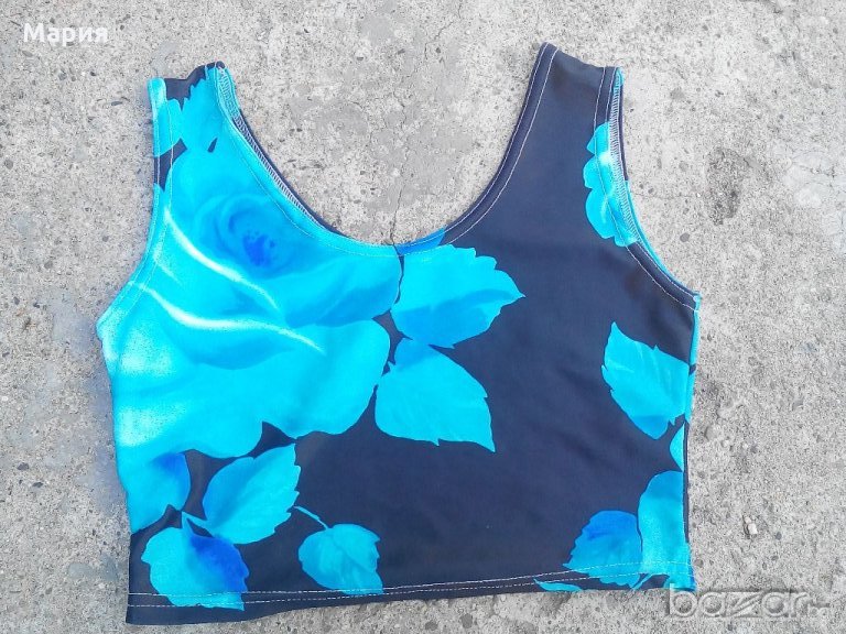 Ново!Къс топ-флорален принт-made in France, снимка 1