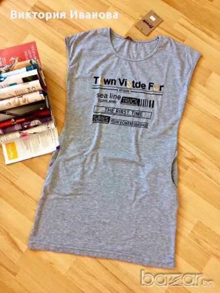 Сива рокля/туника, снимка 1