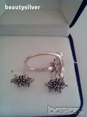 925 Стерлинги сребърен пръстен PANDORA, код 1275 , снимка 3 - Пръстени - 13464163