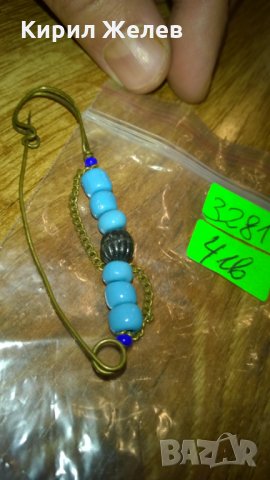 Стара игла брошка -154 бронз фиба, снимка 3 - Колекции - 23970638