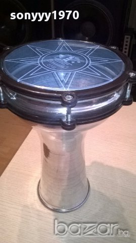 PARTY TIME-Тарамбука нова иноксова/метална 32х22 см-с врътки, снимка 2 - Ударни инструменти - 15733470