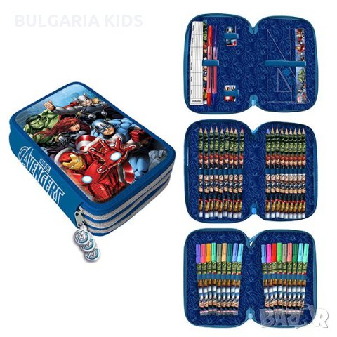 Детски несесер AVENGERS пълен.НА ЕДРО!, снимка 2 - Ученически пособия, канцеларски материали - 25105557
