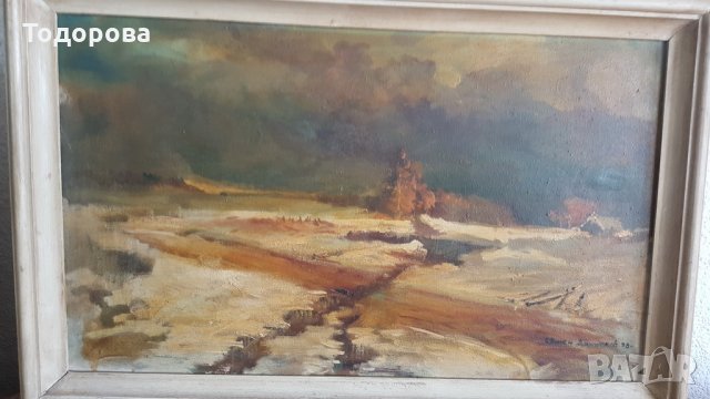 Стара авторска картина, снимка 2 - Картини - 24564558