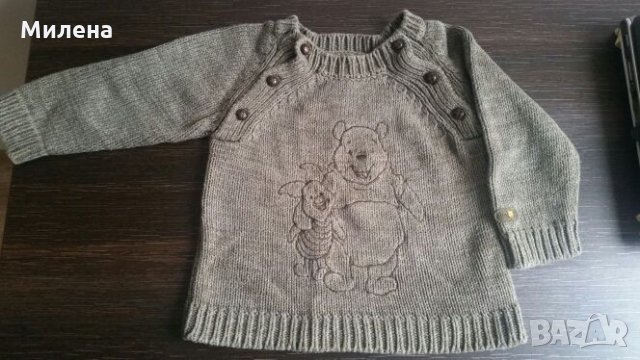 Пуловер H&M Disney с мечо Пух и Прасчо - 1-2 години