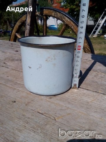 Емайлирано канче, снимка 4 - Антикварни и старинни предмети - 18968696