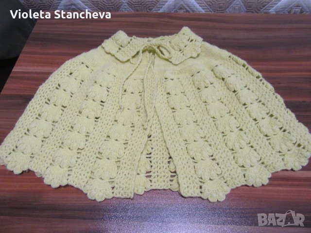 КРАСИВА ПЛЕТЕНА ДЕТСКА ПЕЛЕРИНА/1/, снимка 2 - Детски пуловери и жилетки - 23711748