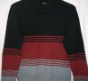 Трицветен хипереластичен пуловер "Zebra"fashion / голям размер 