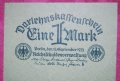 1 марка Германия 1922 рядка банкнота, снимка 1