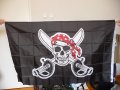 Пиратско знаме флаг пират кораб корсар череп две саби пирати, снимка 1 - Други ценни предмети - 16801322