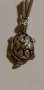 Среб.медальон-костенурка с циркон-проба-925. Закупен от Италия., снимка 1