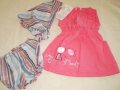 Бебешки комплект от 3 части за момиченце -рокля, гащички,забрдадка, снимка 1 - Комплекти за бебе - 10660252