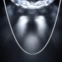 Посребрен стилен синджир колие ланец дамски огърлица ланче 925 печат Сребърна бижутерия змия кръгъл, снимка 3