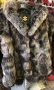 Дамски елек от лисица сив, снимка 1 - Палта, манта - 20239545