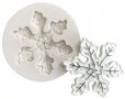 Къдрава Снежинка силиконов молд форма украса торта фондан шоколад и др, снимка 1 - Форми - 24550385