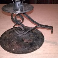 Метален свещник-17х13см, снимка 8 - Антикварни и старинни предмети - 17448696