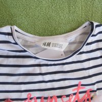 Детска тениска за момиче Н&М размер 122/134, нова, снимка 3 - Детски Блузи и туники - 24719005