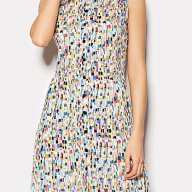 Многоцветна къса лятна рокля - XS, снимка 1 - Рокли - 17190516