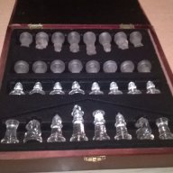 Нов стъклен шах в красива дървена кутия-внос швеицария, снимка 14 - Антикварни и старинни предмети - 16433354