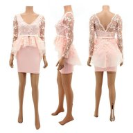 Нова розова рокля с дантела, снимка 2 - Рокли - 13109173