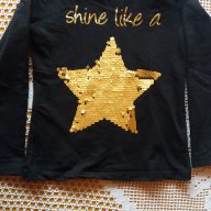 черна блуза със звезда , снимка 1 - Детски Блузи и туники - 16967932