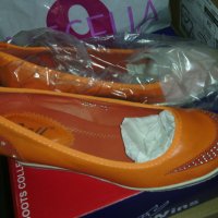 Нови оранжеви обувки, снимка 2 - Дамски елегантни обувки - 23744943
