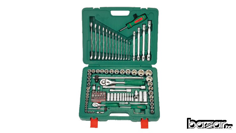 Гедоре комбинирано 1/4"-1/2" к-т 124 бр/4-34мм./,/3/8"-1-3/16"/.хром ванадий, снимка 1