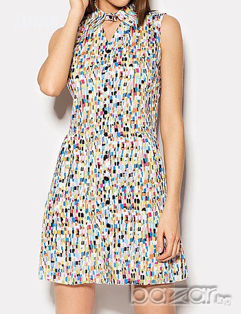 Многоцветна къса лятна рокля - XS, снимка 1